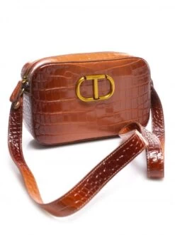 TWINSET Mini Bag A Tracolla In Pelle Stampa Coccodrillo -Borse Sconto twinset mini bag a tracolla in pelle stampa coccodrillo stcocco sfumato tan powder 8051735891793 3