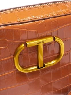 TWINSET Mini Bag A Tracolla In Pelle Stampa Coccodrillo -Borse Sconto twinset mini bag a tracolla in pelle stampa coccodrillo stcocco sfumato tan powder 8051735891793 4