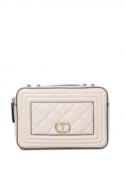 TWINSET QUILTED FRAME Borsa Tessuto Matelassé -Borse Sconto twinset quilted frame borsa tessuto matelasse neve 8052860390212 1