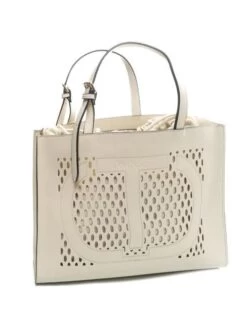 TWINSET WINDOW OVAL T Borsa Shopping Trasforata -Borse Sconto twinset window oval t borsa shopping trasforata avorio 8052860586424 4