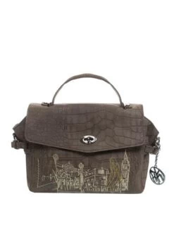 YNOT EMMA Borsa Flap Effetto Martellato