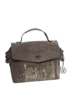 YNOT EMMA Borsa Flap Effetto Martellato -Borse Sconto ynot emma borsa flap effetto martellato london taupe 8059392163796 4