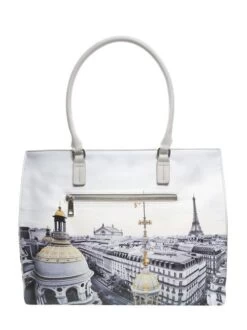 YNOT FASHION Borsa Shopping Stampata -Borse Sconto ynot fashion borsa shopping stampata paris 8059392142968 2